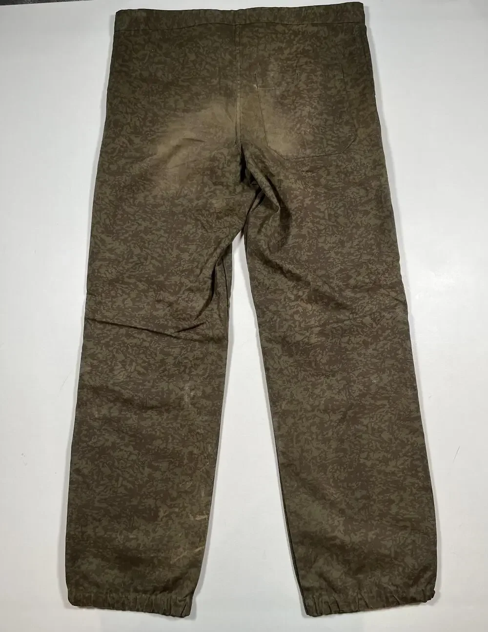 Otavan Pants Mens Green Camo Cargo Jogger Elastic Cuff Workwear Army